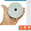 Ver imagem 5 de Kit 5 Disco de Lixa Diamantada Polir Mármore Granito Porcelanato Marmoraria Grão 1500 - Starfer