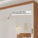 Ver imagem 7 de Guarda-Roupa Casal 2 Portas de Correr com 2 Espelhos e Pés 243cm 100% MDF Marsala Espresso Móveis Bege/Cinamomo/Off White