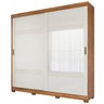 Guarda-Roupa Casal 2 Portas de Correr com 2 Espelhos e Pés 243cm 100% MDF Marsala Espresso Móveis - 3