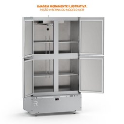 Mini Câmara 6 Portas Resfriados 1152l Preto 0 a 7ºc Ar Forçado Motor Inferior Mcr6pp Refrimate - 5