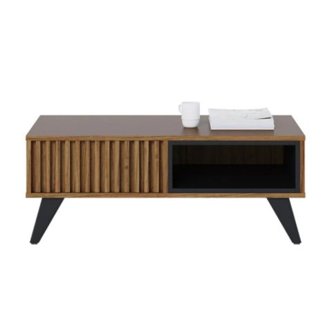Mesa de Centro para Sala Noce Milano Preto Fosco Jeri Colibri
