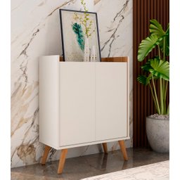 Buffet Aparador 2 Portas Retrô Mark Potenza - Off White - 1 Buffet Aparador 2 Portas Retrô Mark Potenza - Off White - 1