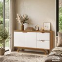 Ver imagem 1 de Buffet Aparador 100% MDF 2 Portas 2 Gavetas 150cm Vicenza