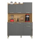 Ver imagem 1 de Kit Cozinha Gênova 6 Portas Freijó Gris - Kits Paraná