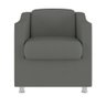 Poltrona Decorativa Tilla Reforçada Sala, Consultório – Balaqui Decor Cor:cinza - 3