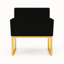 Ver imagem 3 de Poltrona Decorativa Reforçada para Recepção e Sala de Espera Preto