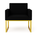 Ver imagem 2 de Poltrona Decorativa Reforçada para Recepção e Sala de Espera Preto