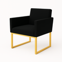 Ver imagem 5 de Poltrona Decorativa Reforçada para Recepção e Sala de Espera Preto