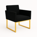 Ver imagem 4 de Poltrona Decorativa Reforçada para Recepção e Sala de Espera Preto