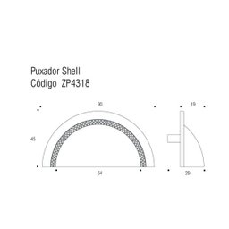 PUXADOR SHELL 64MM DOURADO - 2