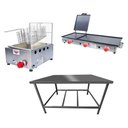 Ver imagem 1 de Kit Lanchonete Mesa de Manipulação 100x55cm + Fritadeira a Gás 1 Cuba + Chapa a Gás 90cm