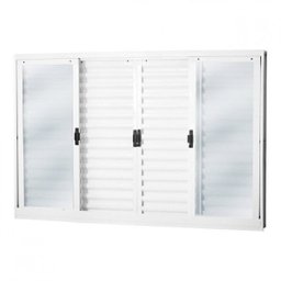 Janela de Aço Veneziana de Correr 100x100cm 6 Folhas Minas Sul Mgm - 1