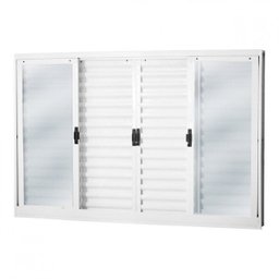 Janela de Aço Veneziana de Correr 100x100cm 6 Folhas Minas Sul Mgm - 2