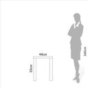 Ver imagem 4 de Mesa Lateral 100% Mdf 44cm X 55cm Industrial Branco Freijo/Off White
