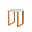 Ver imagem 2 de Mesa Lateral 100% Mdf 44cm X 55cm Industrial Branco Freijo/Off White