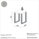 Ver imagem 3 de Mesa Lateral 100% MDF 44cm x 55cm Industrial