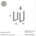 Ver imagem 3 de Mesa Lateral 100% Mdf 44cm X 55cm Industrial