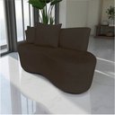 Ver imagem 1 de Namoradeira Sofá 2 Lugares Yara Orgânica Suede Marrom