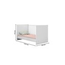 Ver imagem 2 de Quarto Infantil Guarda Roupa com Comoda e Berço Mini Cama Americano