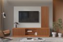 Ver imagem 2 de Home Rack Painel Valencia Ripado 2 Portas Tv 75":naturalle/off White