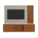 Ver imagem 1 de Home Rack Painel Valencia Ripado 2 Portas Tv 75":naturalle/off White