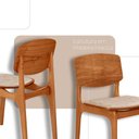Ver imagem 5 de Mesa com 4 Cadeiras Selene Malta Gold Moderna Mobília Milano / Imbuia Nat.