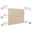 Ver imagem 4 de Cabeceira Estofada Carla 160 Cm Linho Bege