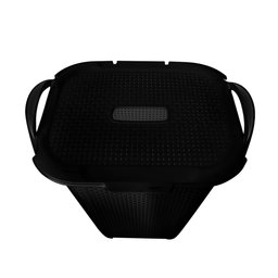 Cesto Rattan Tampa Basculada Grande Luxo Preto 50 Litros - 5