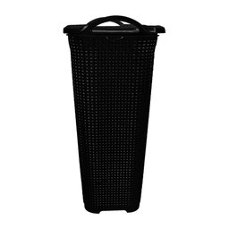 Cesto Rattan Tampa Basculada Grande Luxo Preto 50 Litros - 4