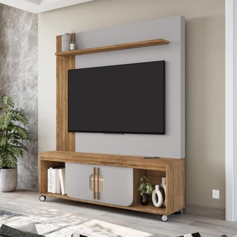 Home para Tv 65 Polegadas Pitangueiras Cinamomo Off-white