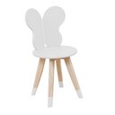 Ver imagem 4 de Cadeira Infantil Borboleta Tampo Mdf Pés Pinus:branco