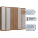 Ver imagem 4 de Guarda-Roupa 6 Portas 3 Gavetas Florence