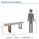 Ver imagem 3 de Aparador Éden - Largura: 220 cm - Cor: Off White/Avelã