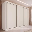 Ver imagem 1 de Guarda-Roupa Casal com 3 Portas de Correr e 6 Gavetas Multimóvei Crnvh-GRP138 Neve