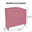 Ver imagem 6 de Kit Cabeceira e Calçadeira com Baú 140 Cm King Casal Diana Suede