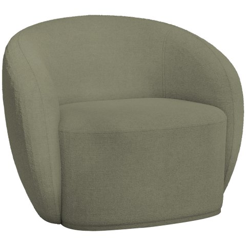 Poltrona Decorativa para Sala de Estar Living Gliese K01 Bouclê Verde - Lyam Decor