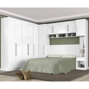 Guarda-Roupa Casal com Cabeceira 8 Peças Modena x Demóbile