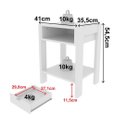 Ver imagem 3 de Mesa de Cabeceira Multimóveis Vcr35003 Branca