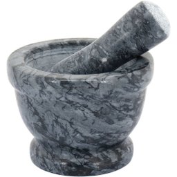THEÓFILO PILÃO 10x14x14cm MARMORE CINZA COM MORTAR - 1