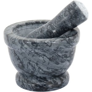 THEÓFILO PILÃO 10x14x14cm MARMORE CINZA COM MORTAR