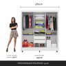 Guarda-roupa 3 Portas Vivian com Espelho Branco - Móveis Arapongas Branco - 3