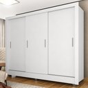 Ver imagem 1 de Guarda-roupa 3 Portas 2 Gavetas Vivian Branco - Móveis Arapongas Branco
