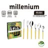 Faqueiro Millenium 36 peças Amarelo - Di Solle - 2