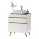 Ver imagem 1 de Gabinete Banheiro 1 Porta E 1 Gaveta Retrô 70Cm Multimóveis V5024 Branco Branco