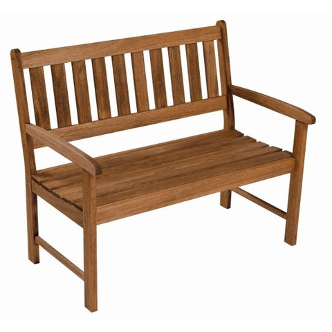 Banco 106 Ipanema Dois Lugares Encosto para Jardim - Stain Nogueira - Mestra