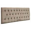 Ver imagem 1 de Painel Cabeceira Dubai Para Cama Box-1,28 Mt-suede Bege