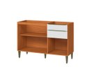 Ver imagem 2 de Balcão 120cm para Pia Luana/clara sem Tampo/cuba - Cinamomo/branco Aramóveis