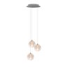 Pendente Led Metal Acrílico Bronze Fio Transparente 3W 3000k Aura Chandelie Pendente Importado LED - 1