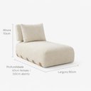 Ver imagem 3 de Poltrona Modulada Organic 90cm Madrid Yescasa