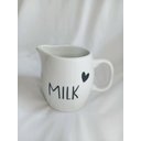 Ver imagem 4 de Jarra de Porecelana Frase Milk com Coração